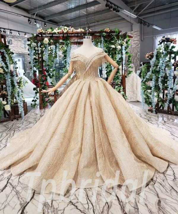 gold bridal dress 552-01