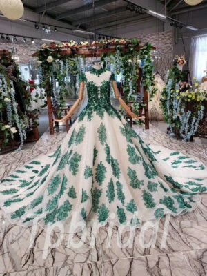 green wedding dress 549-01