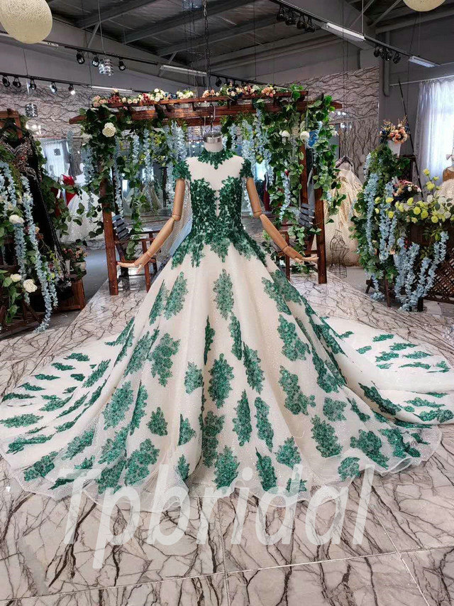 green wedding dresses