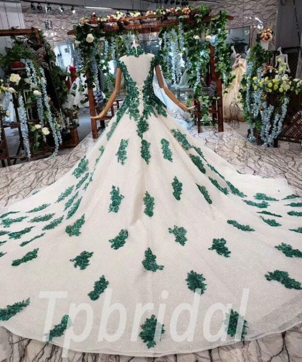 green wedding dress 549-06