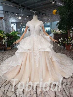lace wedding dress champagne 551-01