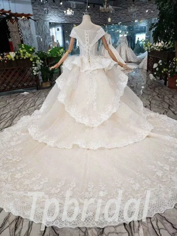 lace wedding dress champagne 551-05