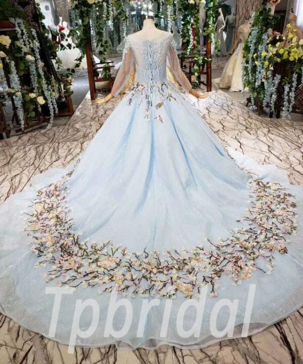 light blue wedding dress 548-04