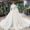 long sleeve lace wedding dress 556-01