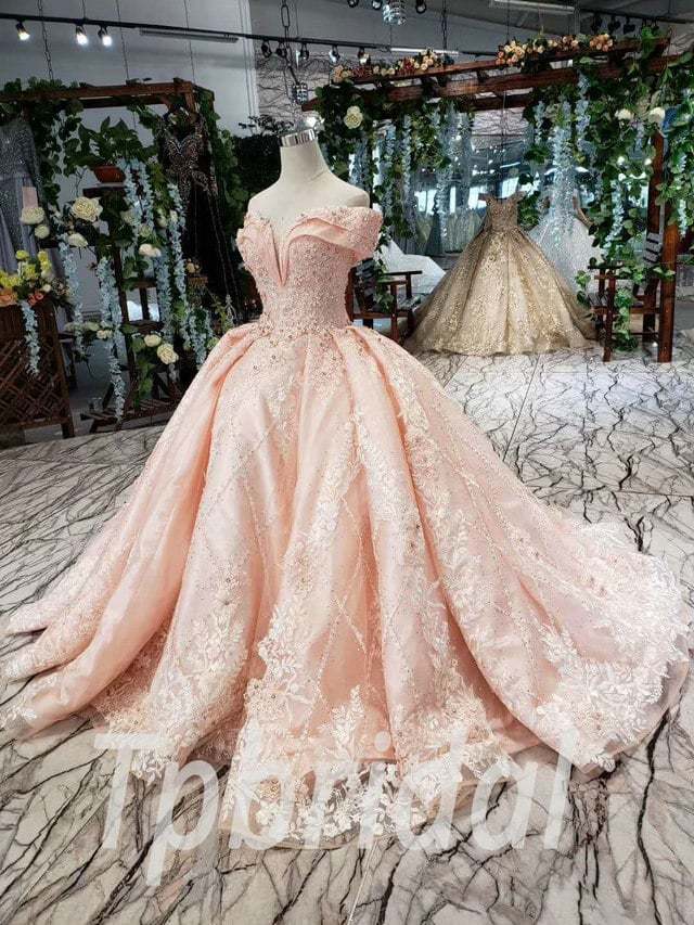 Elegant Princess Ball Gown Long Prom Dresses Ready To Ship - Bridelily