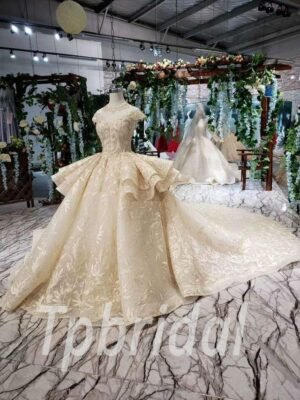 short sleeve wedding dress 530-01