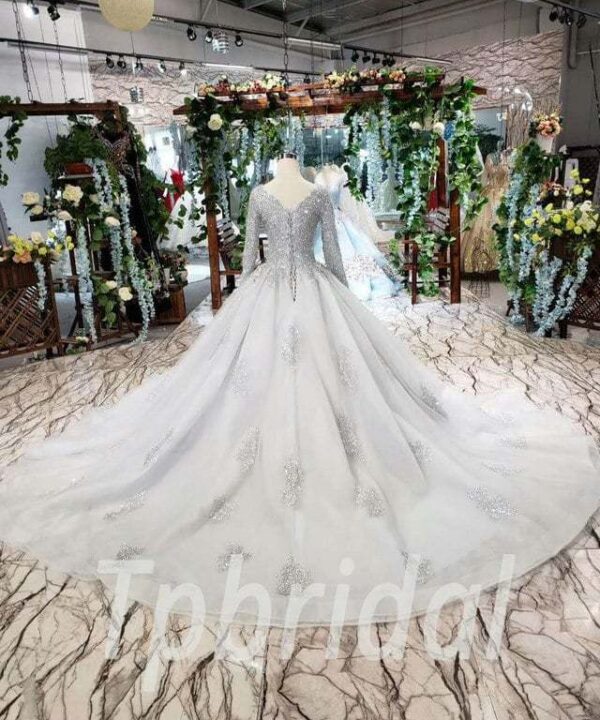 silver prom dress 539-07