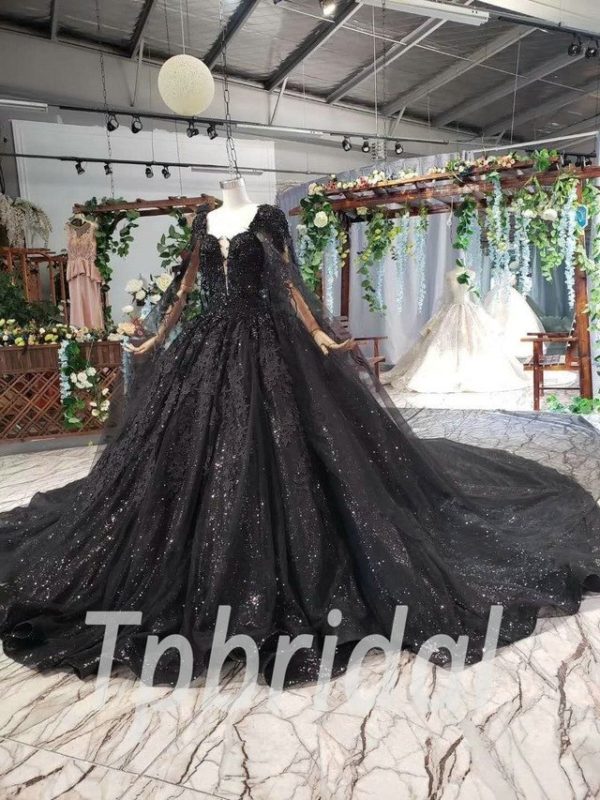 black gown with cape