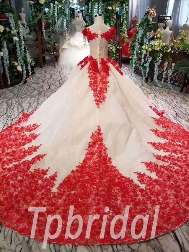 Off Shoulder Dark Red 3D Floral Red Gown For Wedding 2022 With Handmade  Flowers Plus Size Arabic & African Bridal Gown Vestido De Novia Mariage  From Donnaweddingdress12, $263.4 | DHgate.Com