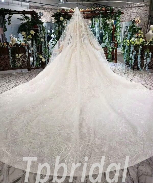 High neck ball gown wedding dress 583-10