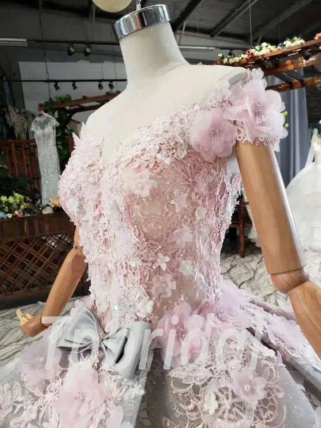 baby pink prom dress 588-06
