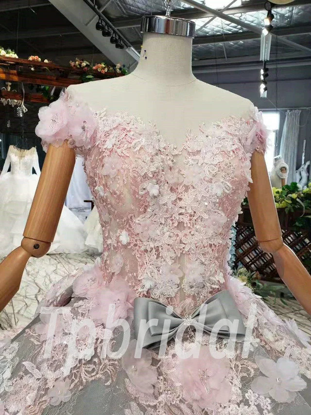 baby pink prom dress 588-07