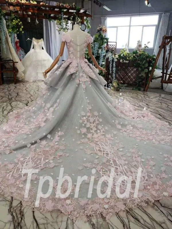 baby pink prom dress 588-08