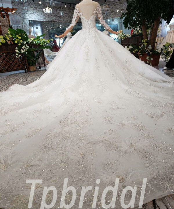 beaded lace wedding dress 577-08