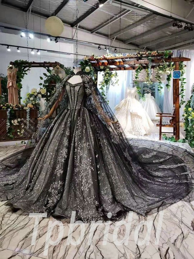 black wedding dresses