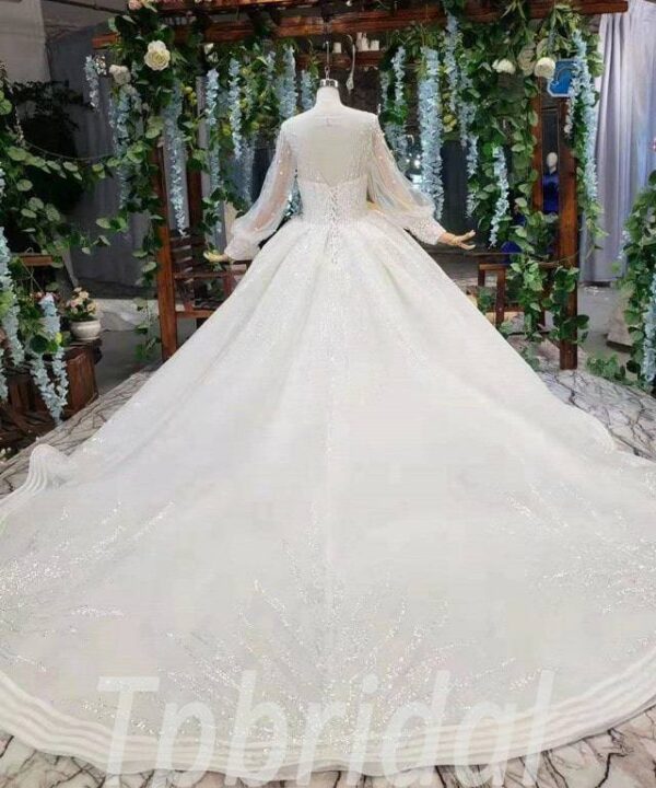puff sleeve wedding dress 570-07