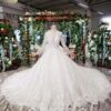 v neck ball gown wedding dress 584-04