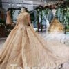 wedding dress champagne colour 569-03