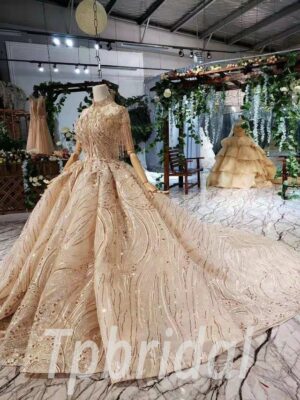 wedding dress champagne colour 569-03