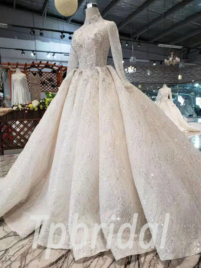 champagne wedding dress plus size 595-03