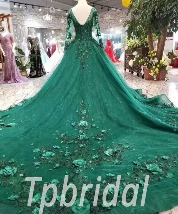 dark green prom dress 589-07