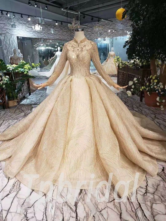 gold dresses for wedding