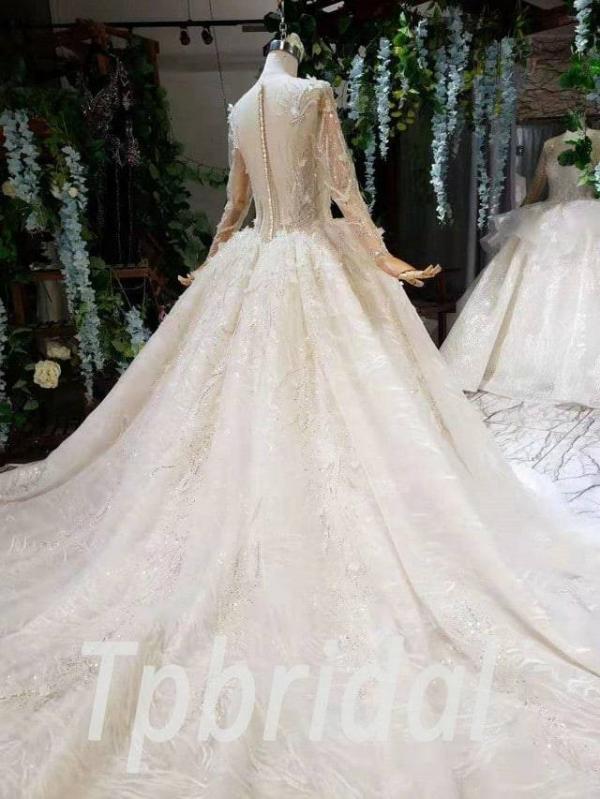 long sleeve wedding gown 591-10