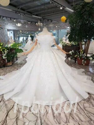 princess off the shoulder wedding dresses 594-01