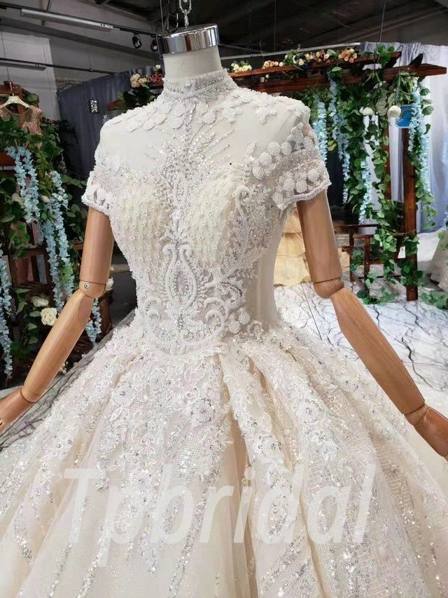 short sleeve bridal gowns