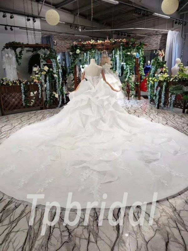 white ball gown wedding dresses 586-12