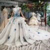 blue and white prom dress 598-02
