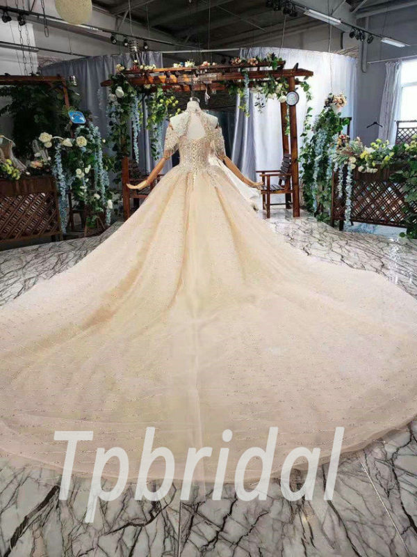 Gold wedding dresses online shopping bridal gown sale • tpbridal