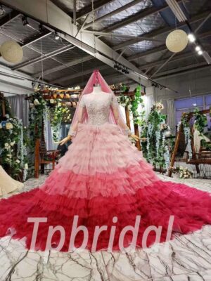 rainbow wedding dress 606-05