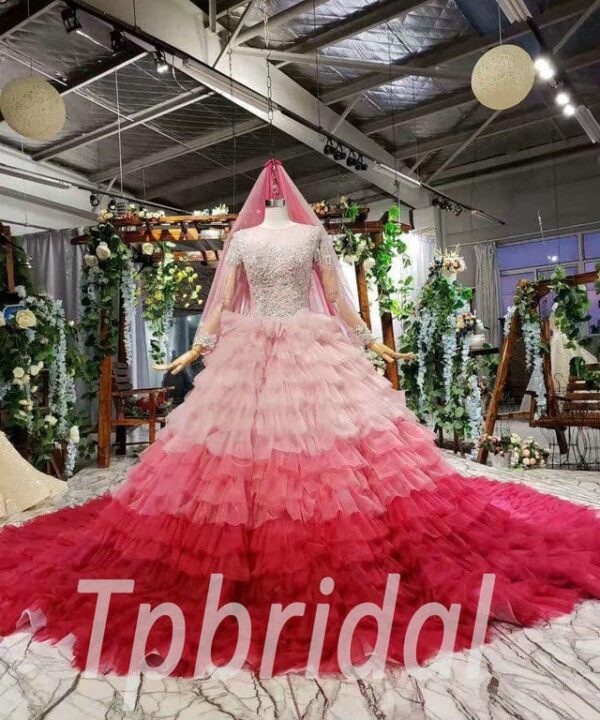 rainbow wedding dress 606-05