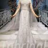 mermaid wedding dress with cape 611-01