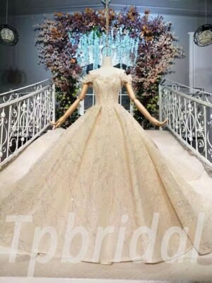 off the shoulder wedding gown 616-02