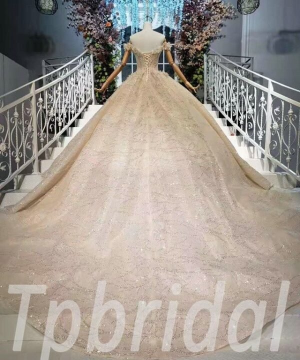 off the shoulder wedding gown 616-06