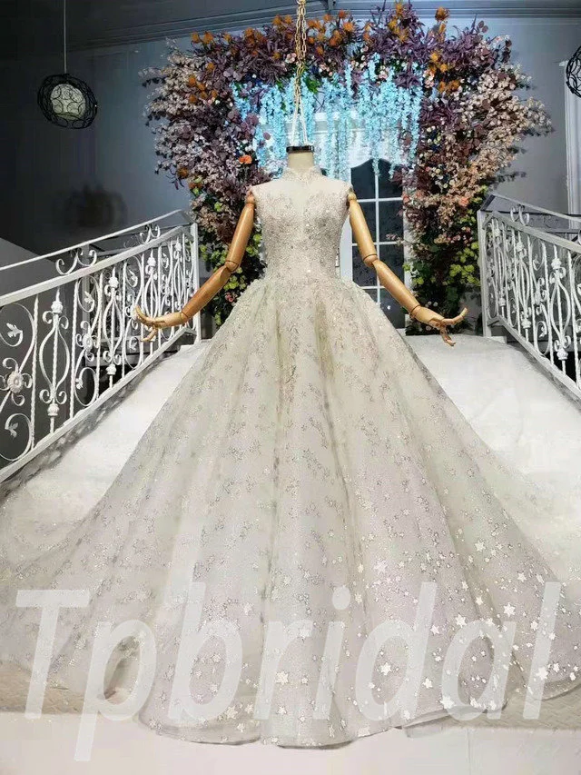 sleeveless ball gown wedding dress 615-01