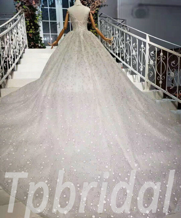 sleeveless ball gown wedding dress 615-02