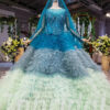 blue wedding dress 627-01