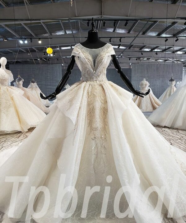 cap sleeve wedding dress 637-01