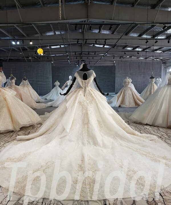 cap sleeve wedding dress 637-08