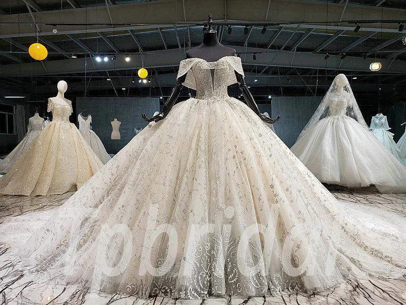 crystal ball gown wedding dress 643-01