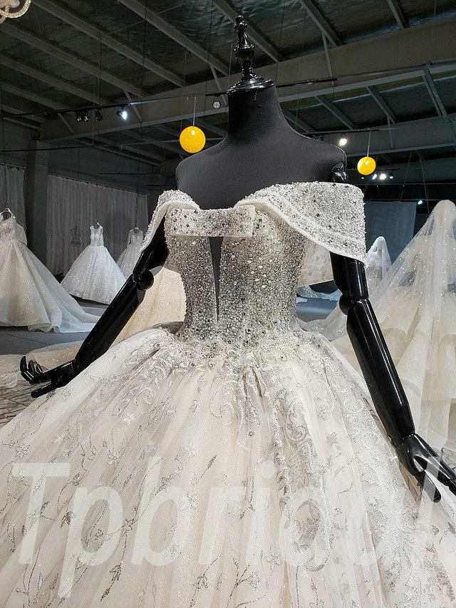 crystal ball gown wedding dress 643-08
