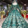 dark green ball gown 620-01