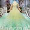 green wedding dress 626-11
