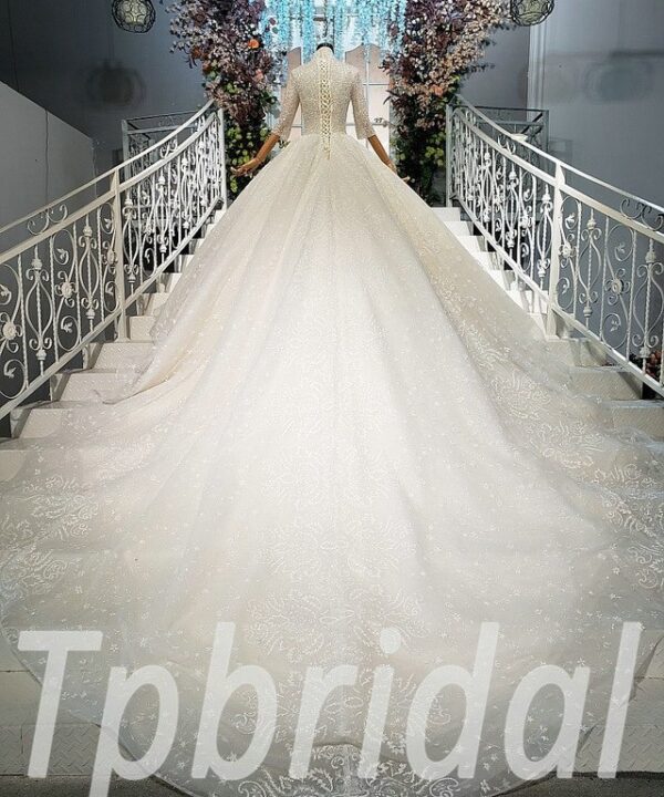 high neck ball gown wedding dress 630-02