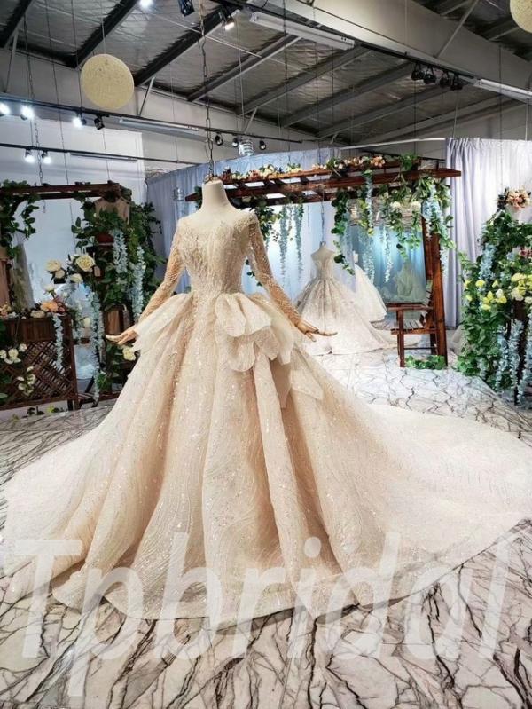 light champagne wedding dress 618-12