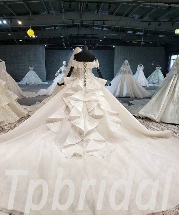 off shoulder princess wedding dress 638-02