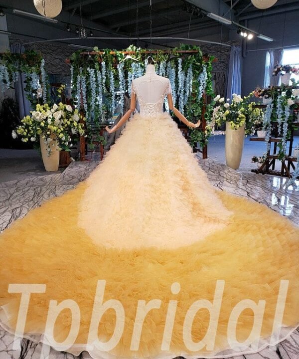 yellow wedding dress 625-02